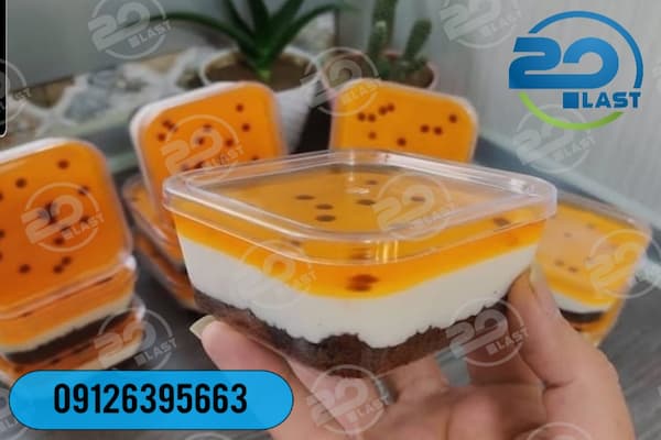 ظرف یکبار مصرف ژله تک نفره در دار + پایه دار و ساده