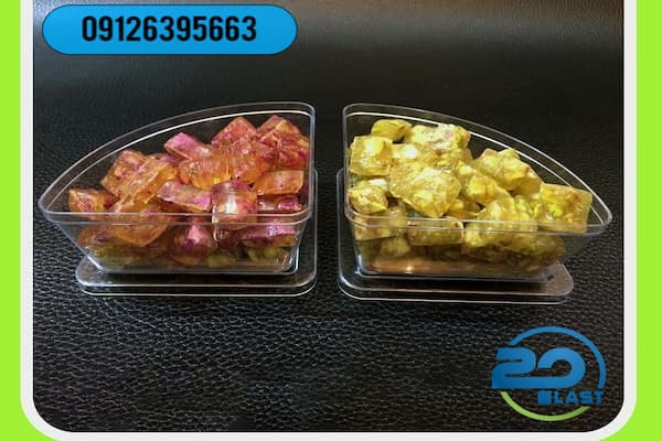 ظروف یکبار مصرف کوچک لوکس کریستالی درب دار